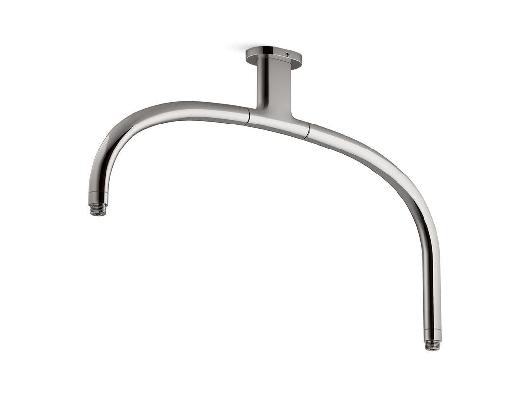 Kohler Statement Ceiling-mount single-function dual rainhead arm - Vibrant Titanium by Kohler