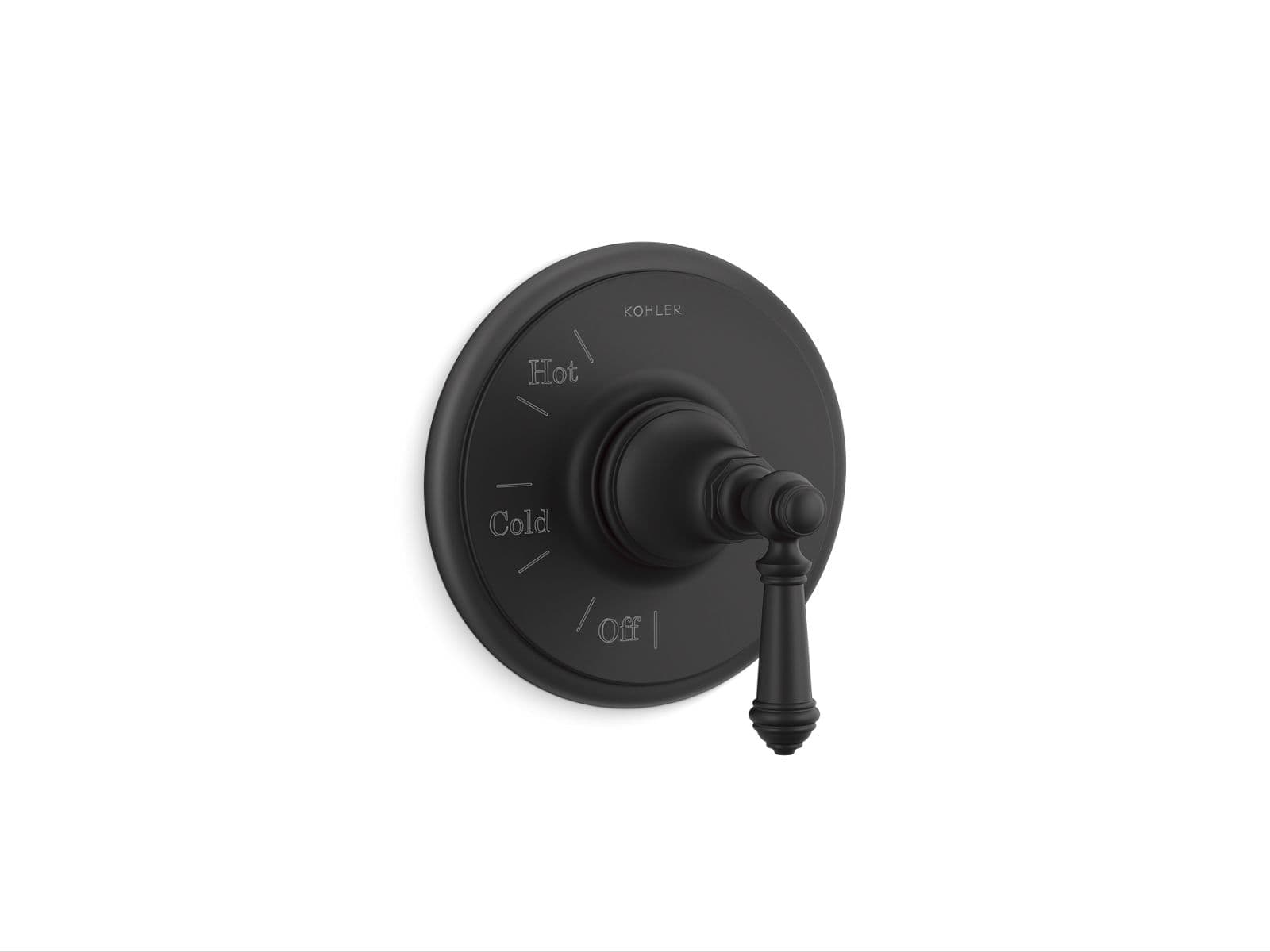 Kohler Artifacts Rite-Temp valve trim with lever handle - Matte Black by Kohler