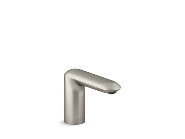 Kohler Touchless faucet with Kinesis sensor technology and temperature mixer, AC-powered - Vibrant Brushed Nickel