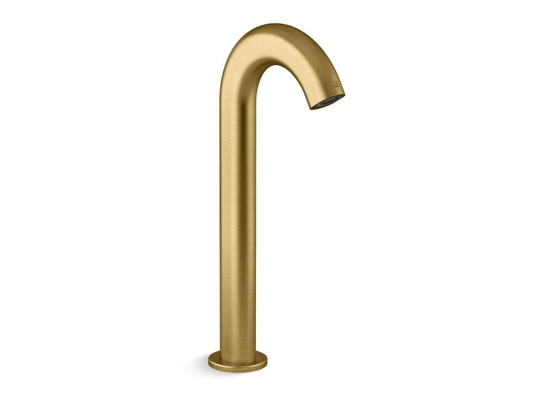 Kohler ObloE Touchless faucet with Kinesis sensor technology, AC-powered - Vibrant Brushed Moderne Brass by Kohler