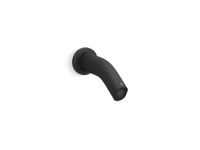 Kohler ObloE Wall-mount touchless faucet with Kinesis sensor technology, AC-powered - Matte Black