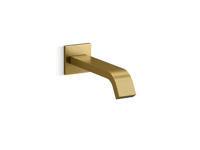 Kohler Loure Wall-mount touchless faucet with Kinesis sensor technology, AC-powered - Vibrant Brushed Moderne Brass