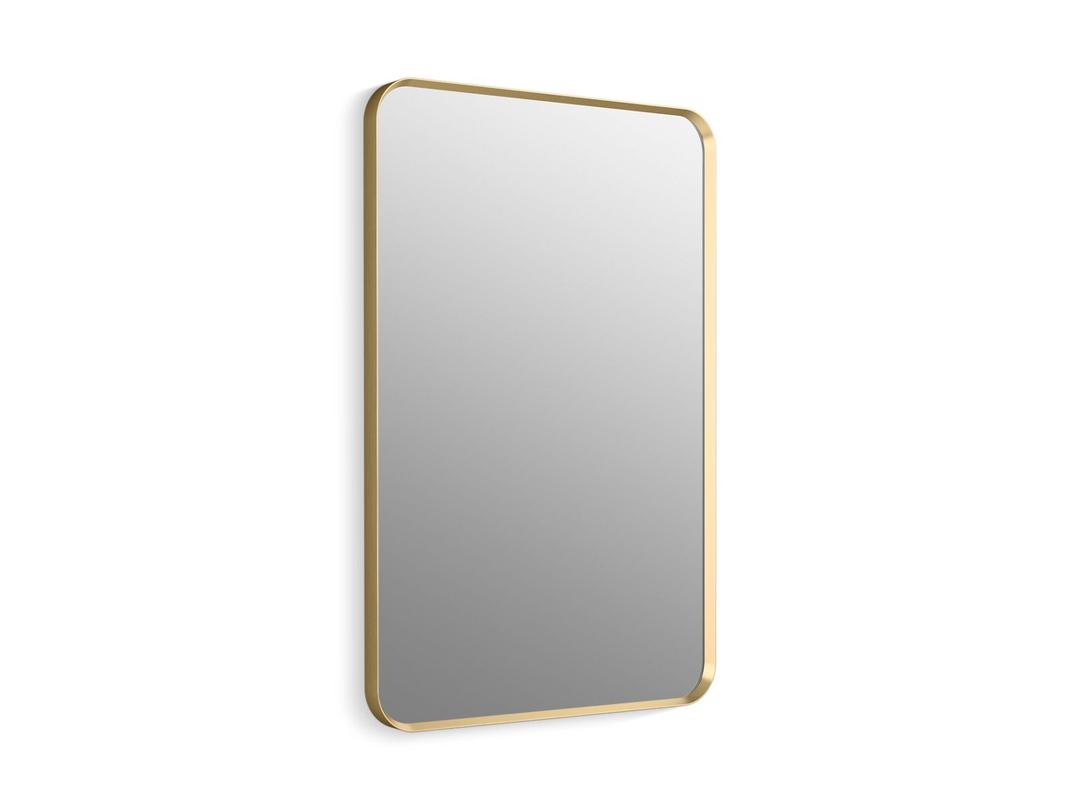 Kohler Essential 24'' x 36'' rectangular framed mirror - Moderne Brushed Gold by Kohler