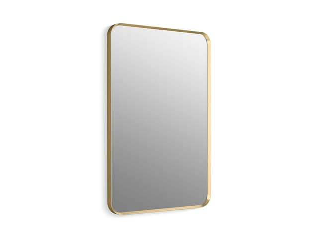 Kohler Essential 24'' x 36'' rectangular framed mirror - Moderne Brushed Gold