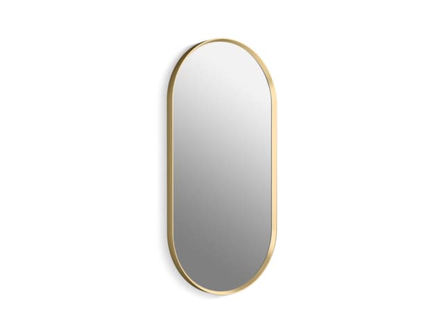 Kohler Essential 18'' x 36'' capsule framed mirror - Moderne Brushed Gold