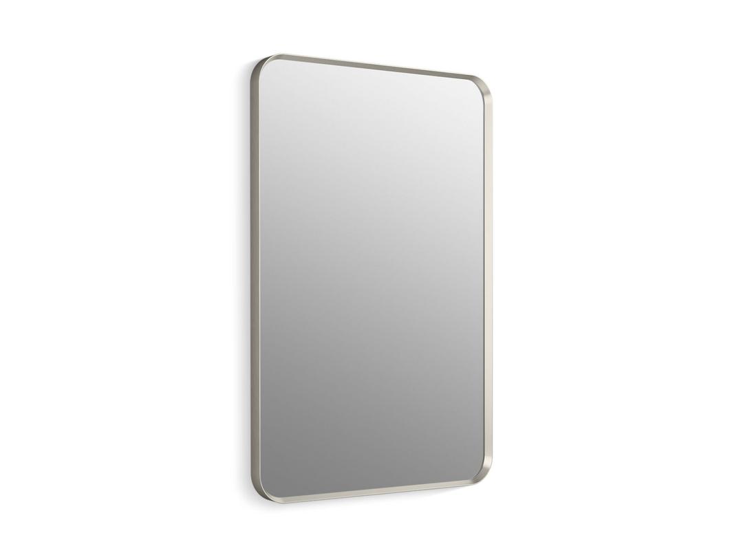 Kohler Essential 24'' x 36'' rectangular framed mirror - Brushed Nickel by Kohler