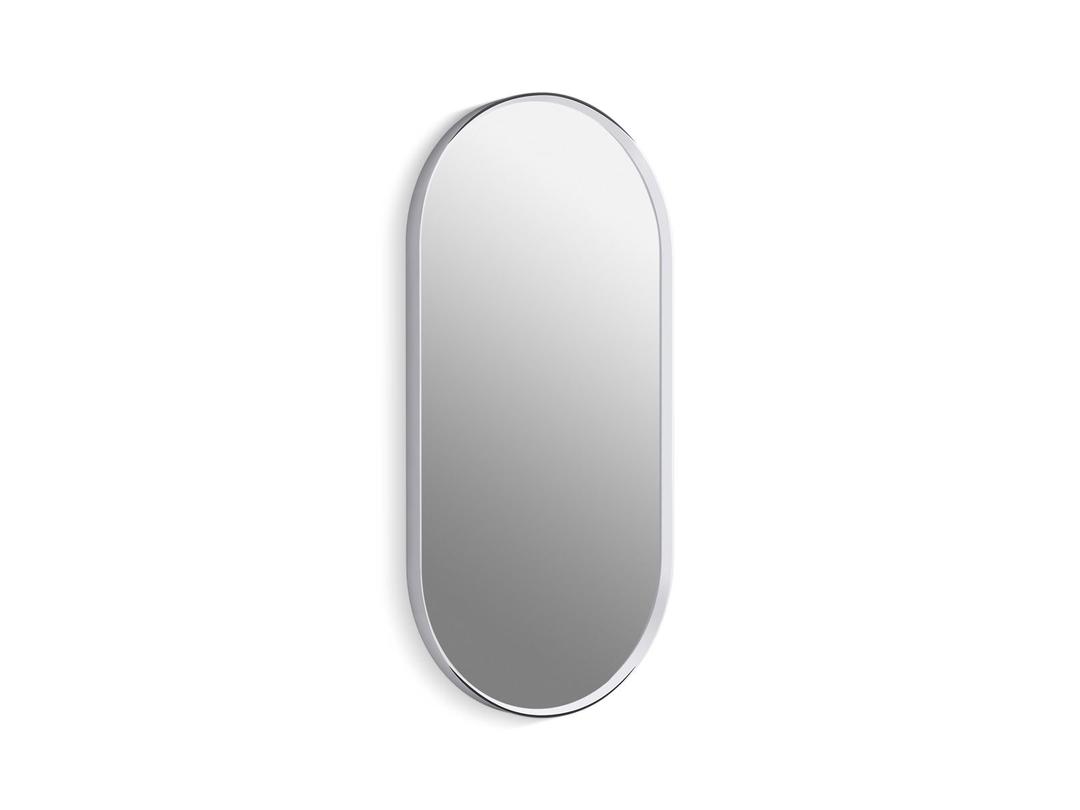 Kohler Essential 18'' x 36'' capsule framed mirror - Polished Chrome by Kohler