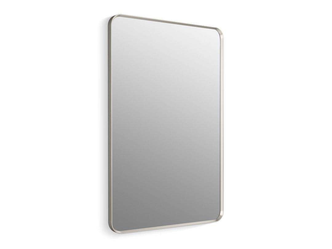 Kohler Essential 30'' x 45'' rectangular framed mirror - Brushed Nickel by Kohler