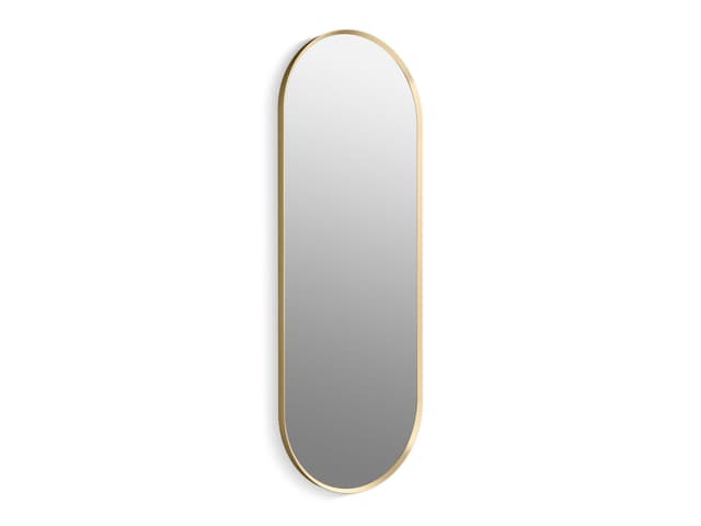 Kohler Essential 22'' x 60'' capsule framed mirror - Moderne Brushed Gold