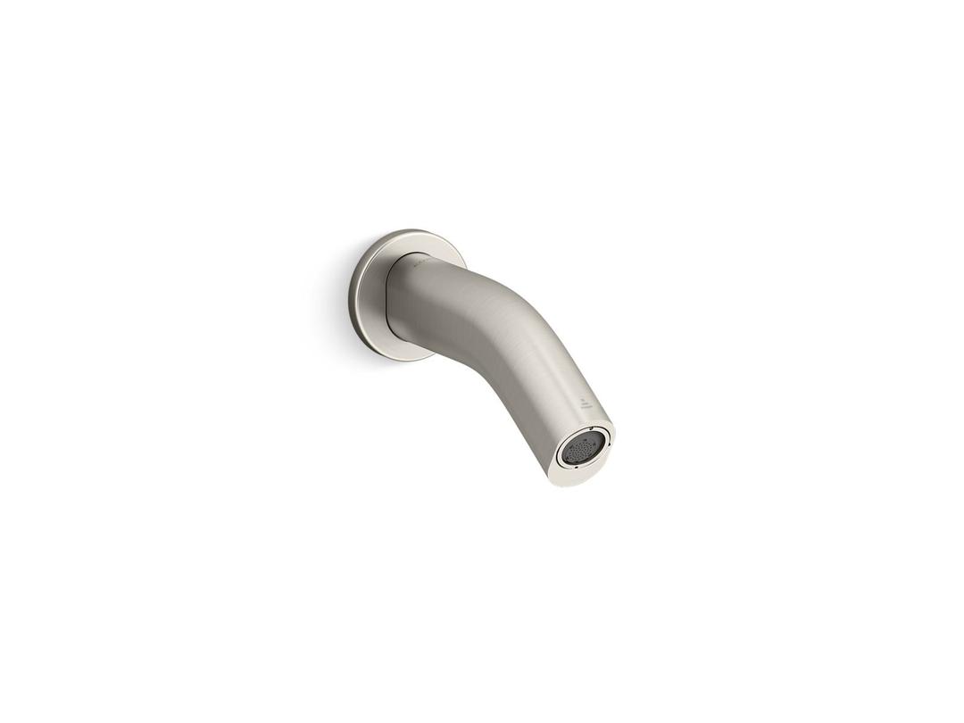 Kohler ObloE Wall-mount touchless faucet with Kinesis sensor technology, AC-powered - Vibrant Brushed Nickel by Kohler