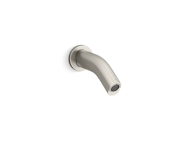 Kohler ObloE Wall-mount touchless faucet with Kinesis sensor technology, AC-powered - Vibrant Brushed Nickel