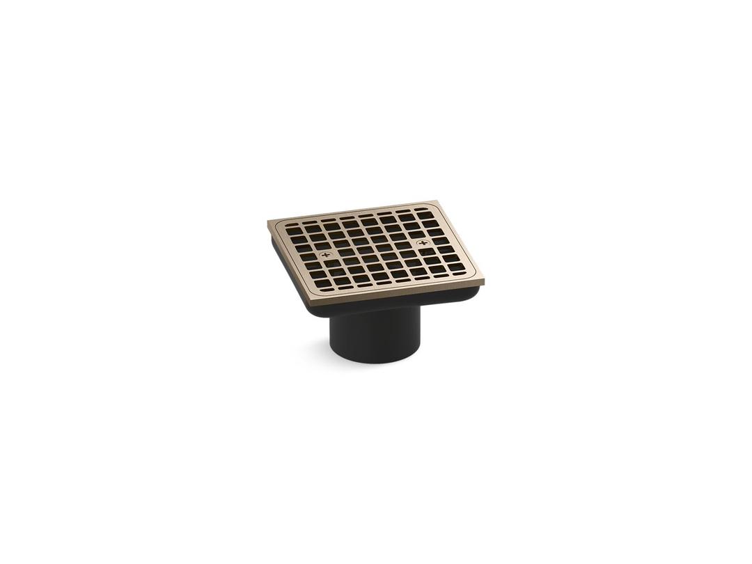 Kohler Clearflo Square brass tile-in shower drain (drain body not included) - Vibrant Brushed Bronze by Kohler