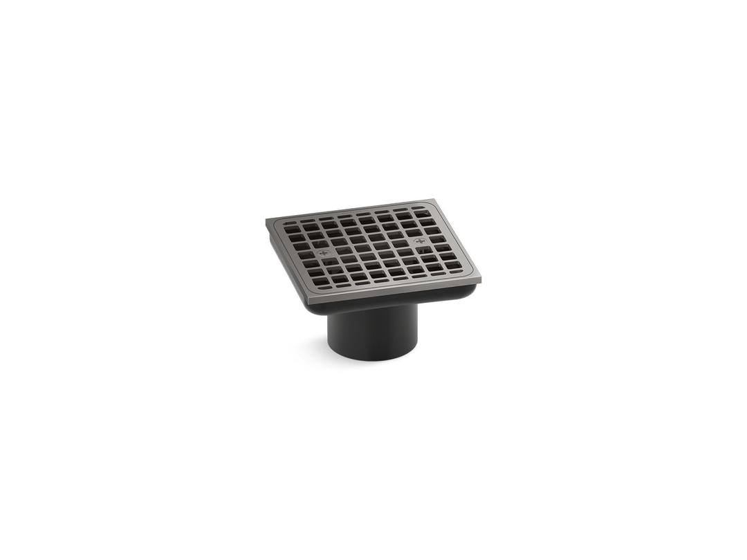 Kohler Clearflo Square brass tile-in shower drain (drain body not included) - Vibrant Titanium by Kohler