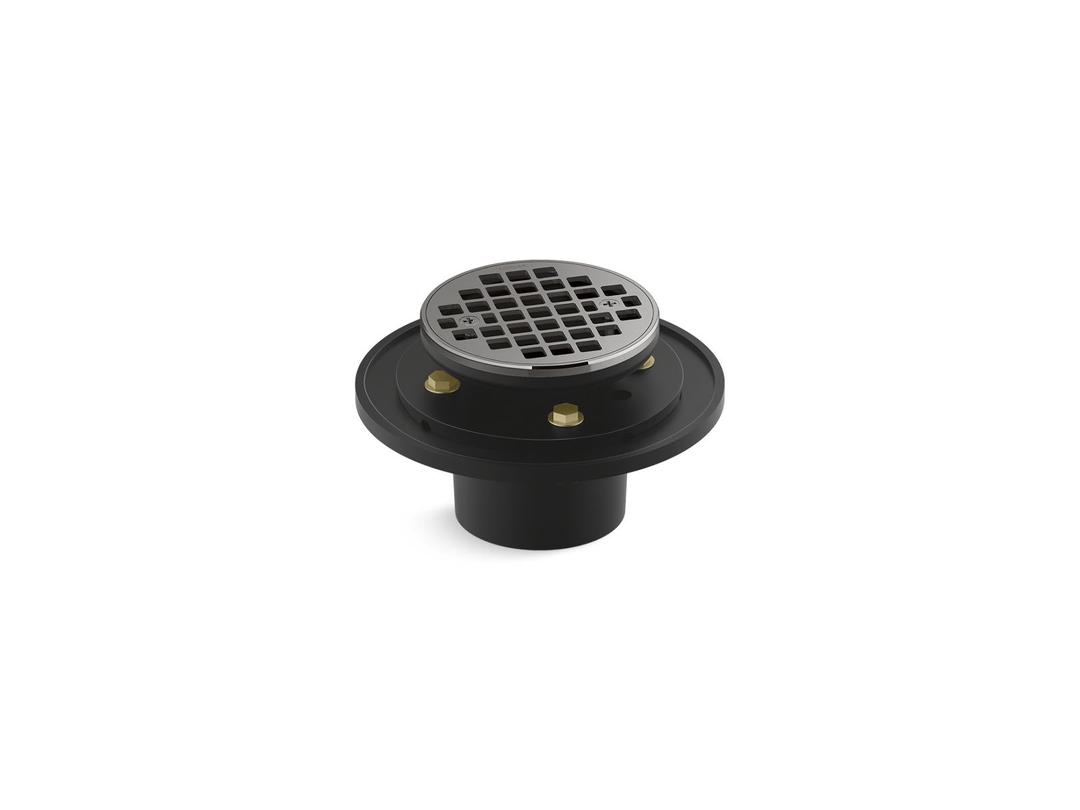 Kohler Clearflo Round brass tile-in shower drain - Vibrant Titanium by Kohler