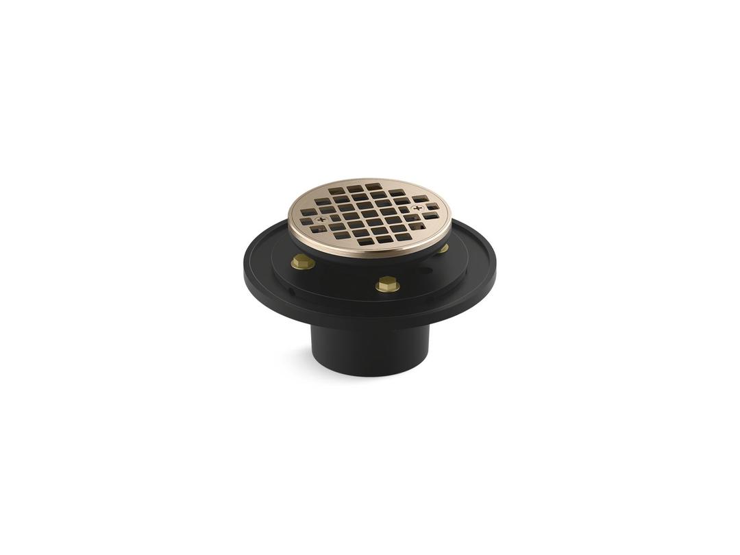 Kohler Clearflo Round brass tile-in shower drain - Vibrant Brushed Bronze by Kohler