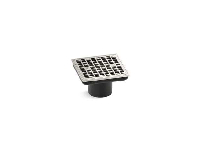 Kohler Clearflo Square brass tile-in shower drain (drain body not included) - Vibrant Polished Nickel