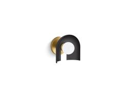 Kohler | Jabot | Wall Torchier - Black With Brass Trim - image 1