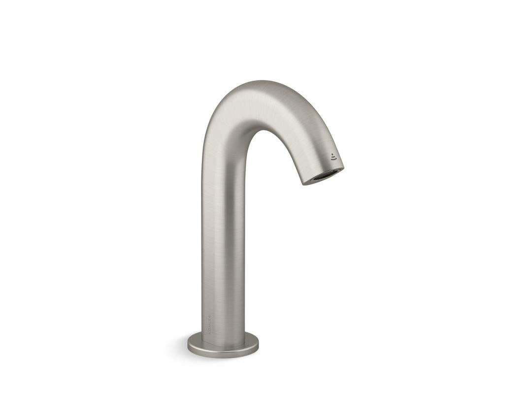 Kohler Touchless faucet with Kinesis sensor technology and temperature mixer, AC-powered - Vibrant Brushed Nickel by Kohler