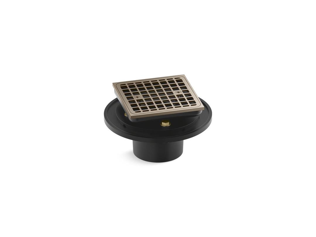 Kohler Clearflo Square brass tile-in shower drain - Vibrant Brushed Bronze by Kohler
