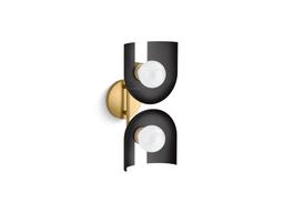 Kohler | Jabot | Wall Sconce - Black With Brass Trim - image 1