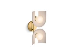 Kohler | Jabot | Wall Sconce - Black With Brass Trim - image 4