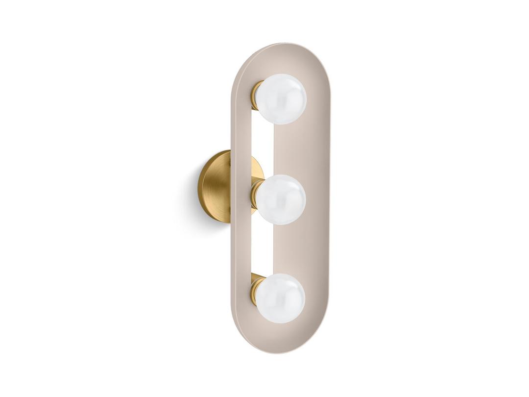 Kohler | Jabot | Wall Sconce - Biscuit Satin With Brushed Moderne Brass by Kohler