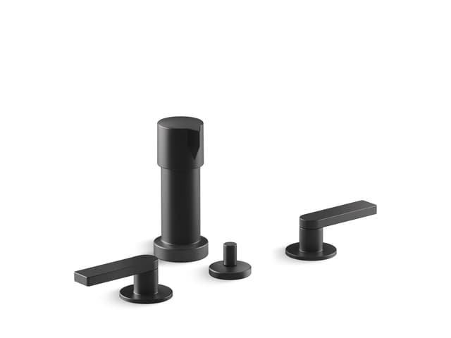 Kohler Composed Widespread bidet faucet with lever handles - Matte Black