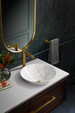 Aureus 16-3/4'' round vessel bathroom sink, no overflow - White - image 4