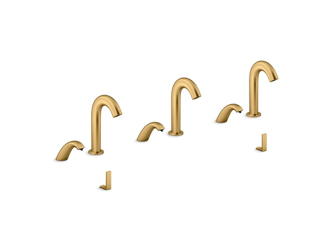 Kohler Touchless lavatory faucets and soap dispensers for ConstellationE lavatory system, 0.5 gpm - Vibrant Brushed Moderne Brass by Kohler