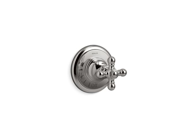 Kohler Artifacts MasterShower volume control valve trim with cross handle - Vibrant Titanium
