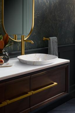 Aureus 16-3/4'' square vessel bathroom sink, no overflow - White - image 4