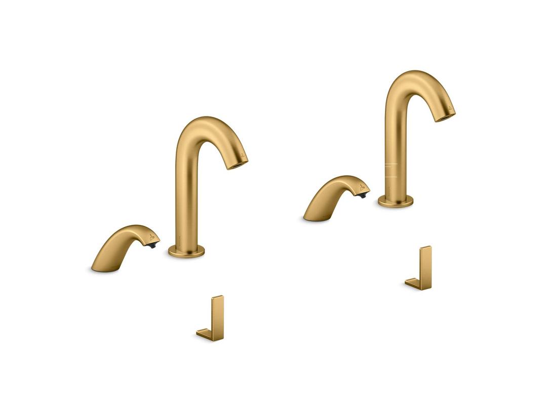 Kohler Touchless lavatory faucets and soap dispensers for ConstellationE lavatory system, 0.5 gpm - Vibrant Brushed Moderne Brass by Kohler