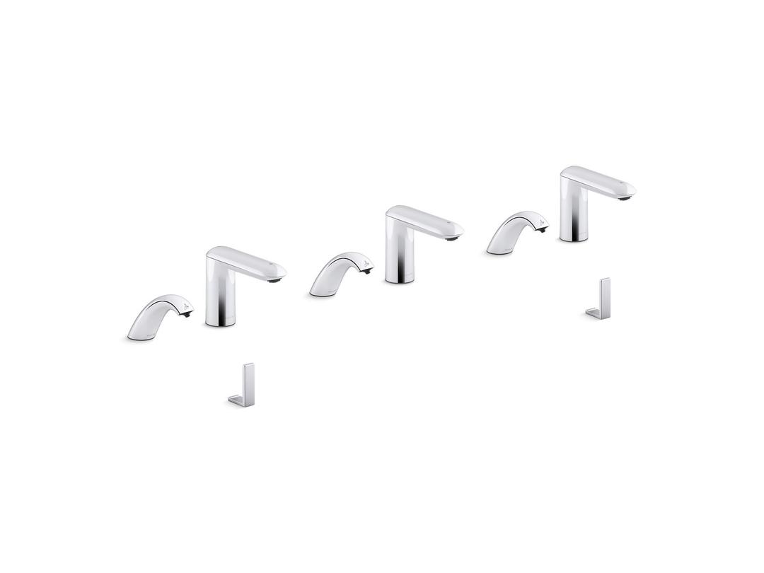 Kohler Kumin Curve Touchless lavatory faucets and soap dispensers with Kinesis sensor technology, AC-powered, 0.5 gpm - Polished Chrome by Kohler
