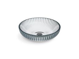 Kohler Salute 15'' round vessel bathroom sink, no overflow - Translucent Sapphire - image 2
