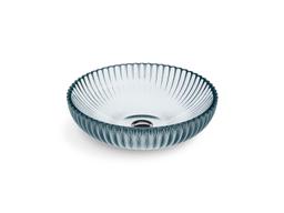 Kohler Salute 15'' round vessel bathroom sink, no overflow - Translucent Sapphire - image 3