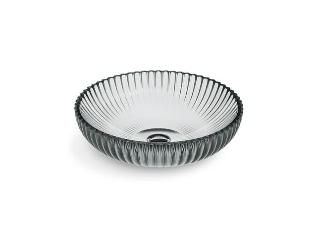 Kohler Salute 15'' round vessel bathroom sink, no overflow - Translucent Stone