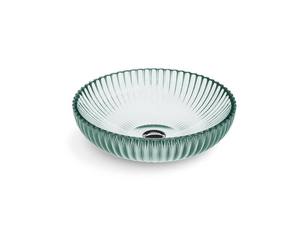 Kohler Salute 15'' round vessel bathroom sink, no overflow - Translucent Dew by Kohler
