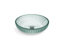Kohler Salute 15'' round vessel bathroom sink, no overflow - Translucent Sapphire - image 4