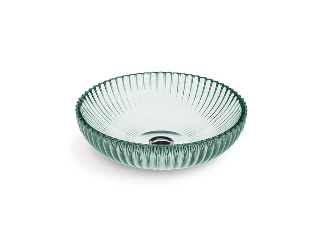 Kohler Salute 15'' round vessel bathroom sink, no overflow - Translucent Dew