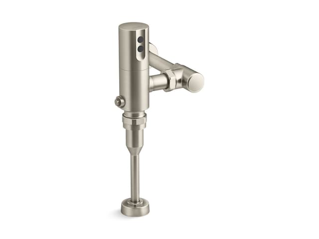 Kohler Mach Tripoint Touchless urinal flushometer, DC-powered, 0.125 gpf - Vibrant Brushed Nickel