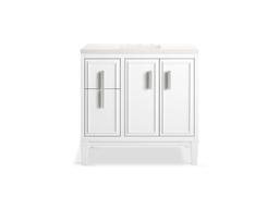 Southerk 36'' bathroom vanity cabinet with sink and quartz top - image 15