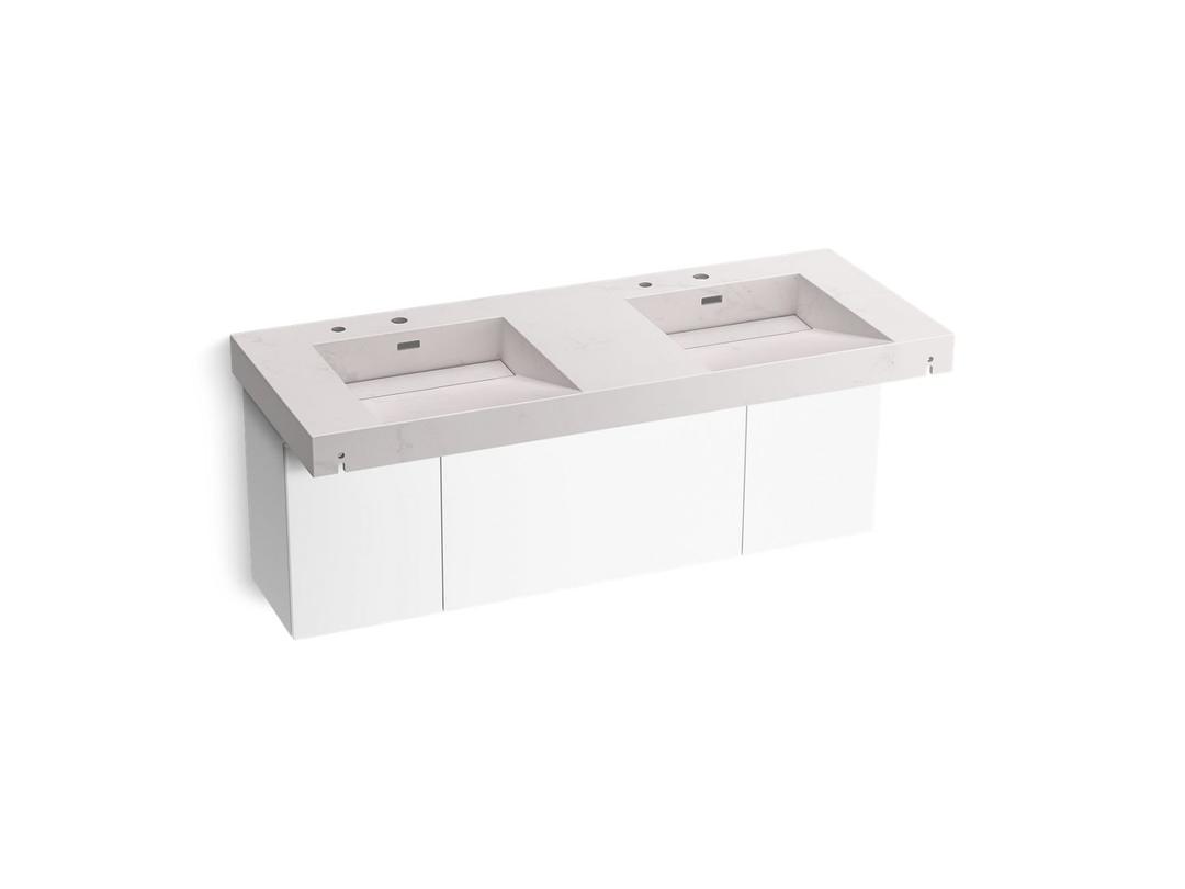 Kohler ConstellationE 60'' wall-mount basin lavatory system - Et Statuario by Kohler