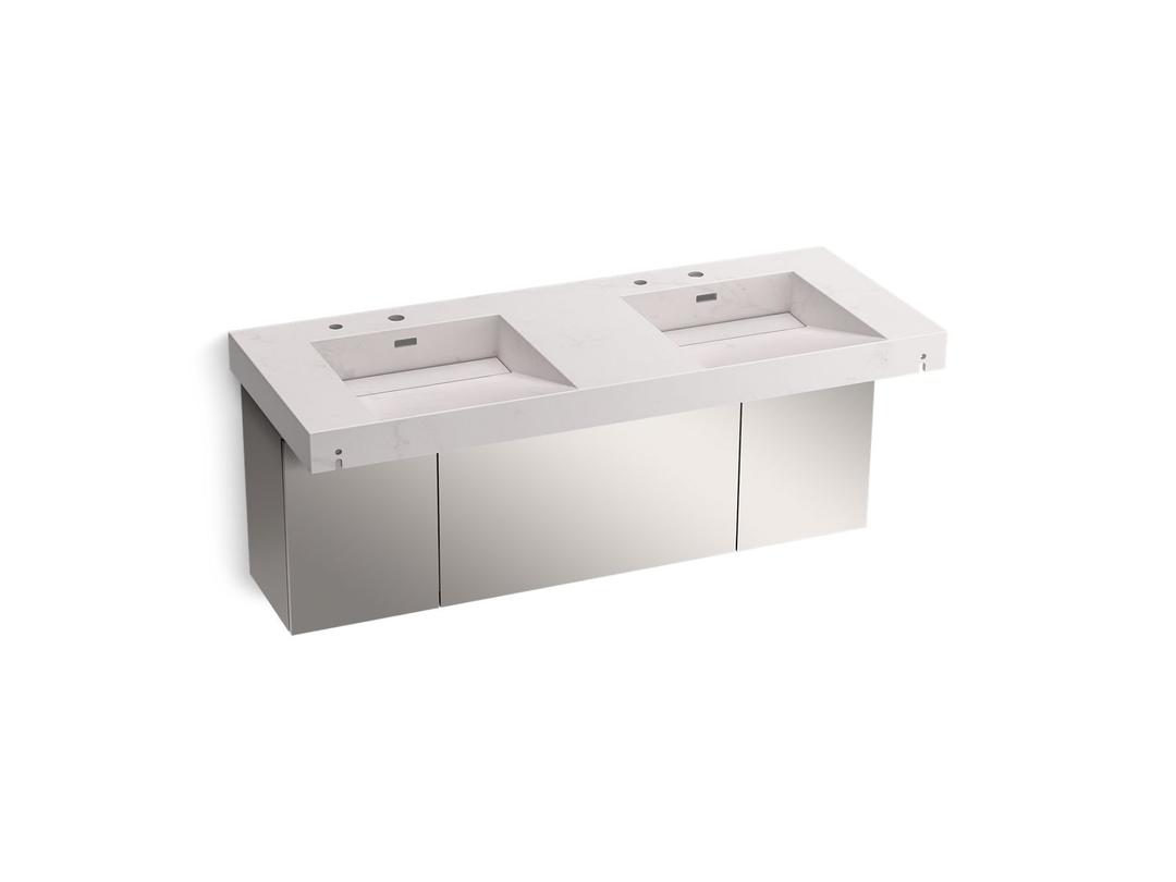 Kohler ConstellationE 60'' wall-mount basin lavatory system - Et Statuario by Kohler