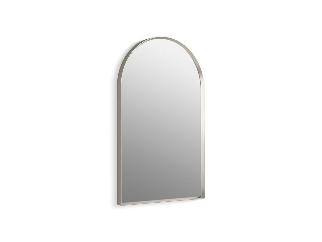 Kohler Essential 20'' x 32'' arched framed mirror - Brushed Nickel by Kohler