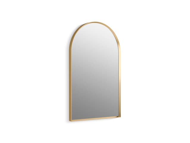 Kohler Essential 20'' x 32'' arched framed mirror - Moderne Brushed Gold