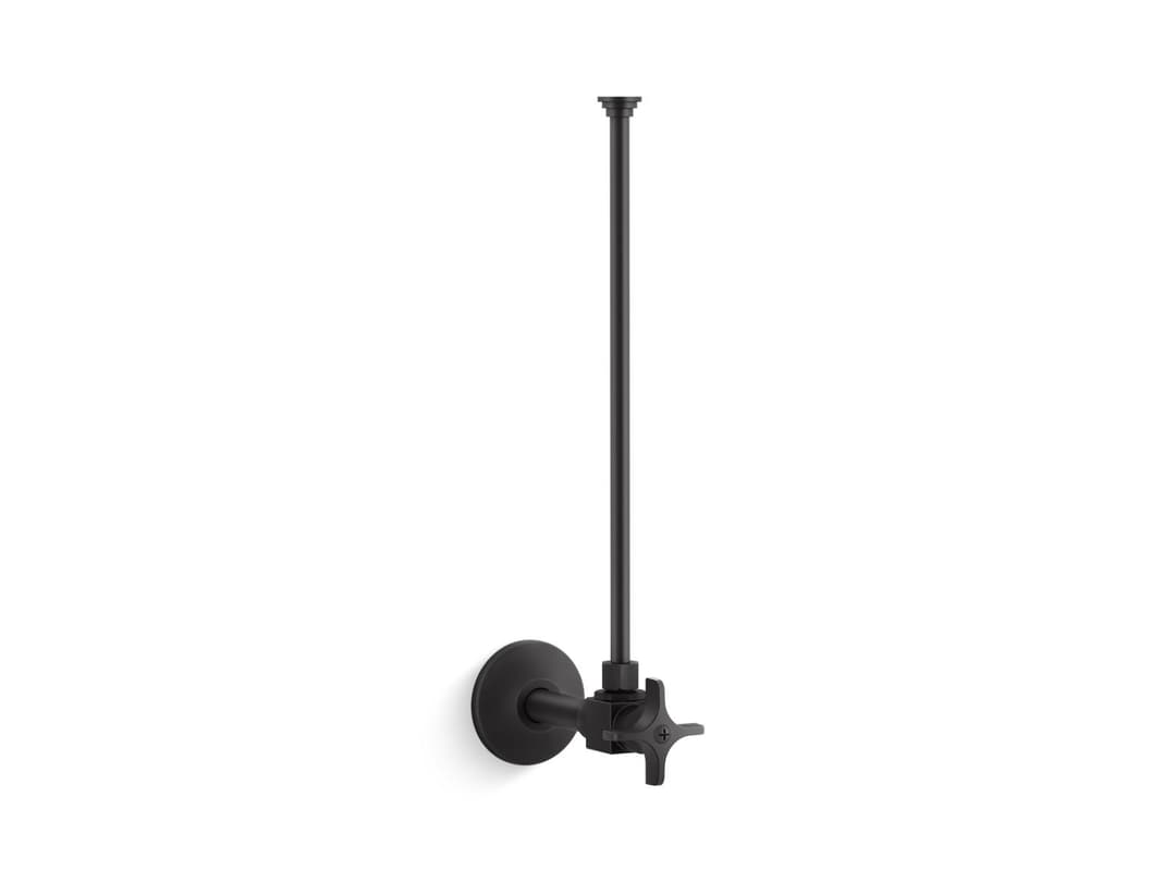 Kohler 3/8'' NPT angle supply with stop and annealed vertical tube - Matte Black by Kohler