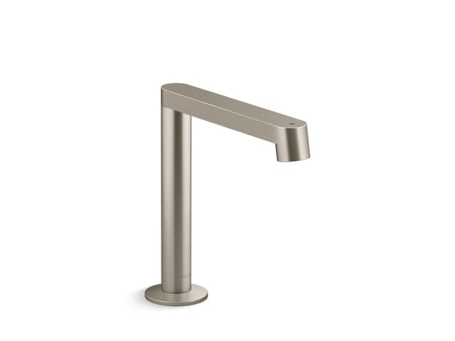 Kohler Components Touchless single-hole lavatory faucet with Kinesis sensor technology, AC-powered, 0.5 gpm - Vibrant Brushed Nickel