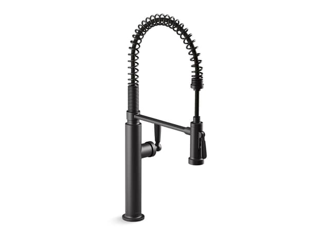 Kohler EdalynE by Studio McGee Semi-professional kitchen sink faucet with two-function sprayhead - Matte Black