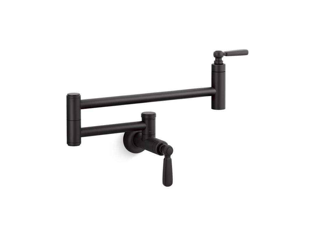 Kohler EdalynE by Studio McGee Wall-mount pot filler - Matte Black by Kohler