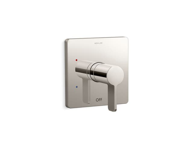 Kohler Parallel Rite-Temp shower valve trim - Vibrant Polished Nickel